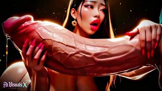 Oriental - Thick Koreans - Titfuck & Oral-job Interracial Banging - Animated Porn (ASMR Sound) (4K AI Generated)