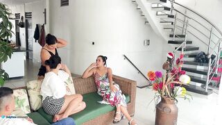 CUCKOLD GIRLFRIEND SCREWS HER ADULT ALLY IN FRONT OF HER GUESTS