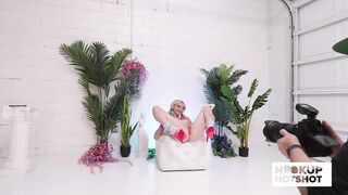 BTS - Cecelia Taylor Models Skimpy Underware In A Photoshoot!