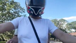 I picked up a DiDi customer out of a brassiere and this guy noticed my large bazookas two