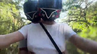 I picked up a DiDi customer out of a brassiere and this guy noticed my large bazookas two