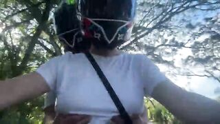 I picked up a DiDi customer out of a brassiere and this guy noticed my large bazookas two