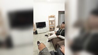 The lesbo neighbour fell face-1st onto the knob.