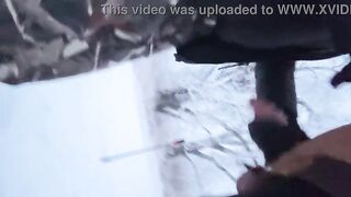 Nearly Caught Screwing Outside Then Warming Him Up with My Leaking Vagina