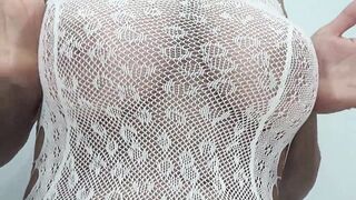 Aged Solo in a White Costume