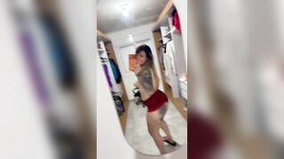 My spouse with his petite rod trying to bang my huge booty!