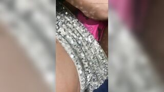 Youthful transgender beauty jerking off her pants until his wang is hard