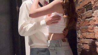 Risky public sex in a club. Met a stranger and banged her