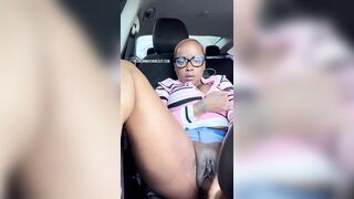 Naughty Beauty Stuffs Her Creamy Snatch In The Front Seat (LARGE CLIMAX)