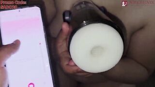 The SKULL STUD toy from BEYOURLOVER is so realistic that this guy cums inside whilst I'm sucking his nuts