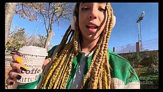 I Meet a Chap on the Street and this guy Destroys my Vagina and Makes me Gulp his Cum - Luna Blackx