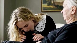 Blondie enjoys mature hotties ai clip