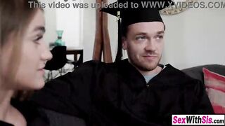 Small teen step sister loses a wager with her step brother and lets him screw her