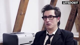 Vday Office Affair Secretary Teases Boss to Cum on Bazookas - LETSDOEIT