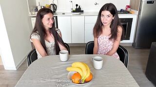 The wife watches her spouse bang her ally