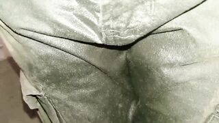 Homemade diaper moist in urine and multiple orgasms