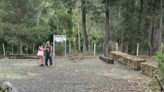 I touched a mother I'd like to fuck's booty whilst that babe was alone in the woods, and this was her reaction.