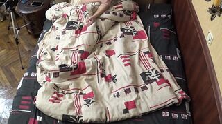 Dry Tugjob from my wife in matrimonial daybed