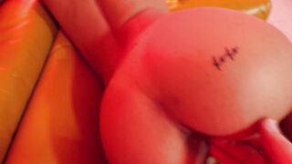 Latin babe Doggy position