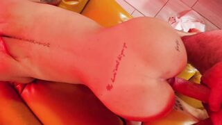 Latin babe Doggy position