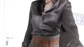 Gripping Thong Fitting with a Linen Petticoat, Part 1, Lady Victoria Valente