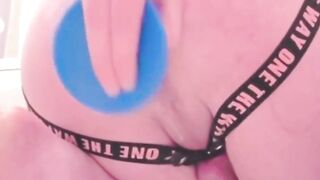 Transgirl pounds her butt with a Knotty toy and take it balls unfathomable!