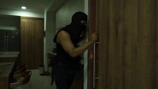 A stranger enters the home of breasty blond mother I'd like to fuck Monique Fuentes, and this babe knows how to treat him.