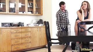 Chanel Preston's Gets An Unexpected Phone Bang - Coarse Kitchen Screw By James Deen