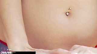 Breasty Jelena Jensen Teases & Plays with Her Curves Outside