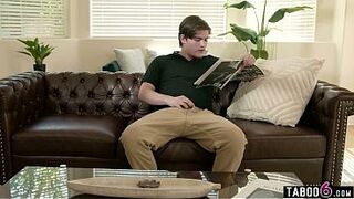 Older cougar step mama teaches step son how to not cum so fast