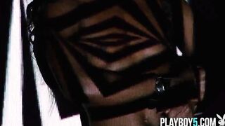 Darksome ebony pornstar Ana Foxxx discloses her constricted body with shaggy pussy