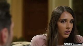 Breasty latin stepdaughter Aria Sloane assented to become her stepdaddys sex pet.That guy takes his weenie out ifo her and this babe sucks him off previous to that guy screws her