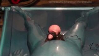 Boy thrall with electro cbt in the vacbed