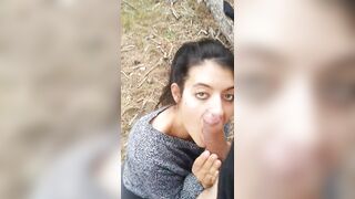 stranger large butt surpised and screwed in public forest