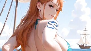Nami Gets Ravaged on Pirate Boat CG Anime - Anal Destruction, Mouth Bang, Vaginal & Biggest Spunk fountain - Anime