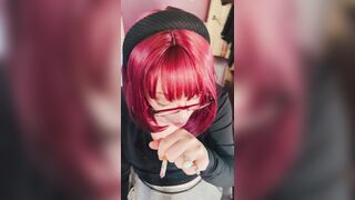 Miss Tina Snua Likes To Dangle Her Cigarette! Smokin' Smoker Glasses