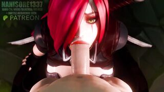 ROTFL Katarina Sloppy Fellatio POV Rule34 CG
