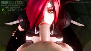 ROTFL Katarina Sloppy Fellatio POV Rule34 CG