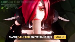 ROTFL Katarina Sloppy Fellatio POV Rule34 CG