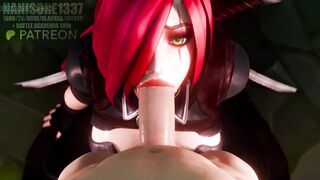 ROTFL Katarina Sloppy Fellatio POV Rule34 CG