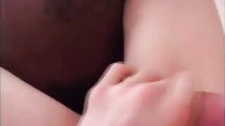 Large ebony wang in white booty...cum in throat