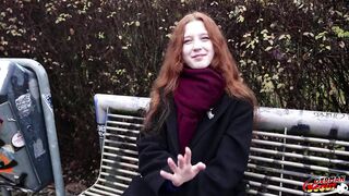 GERMAN SCOUT - Real Redhead Ginger Teen Alice Tempt with petite Bazookas 1st Porn Casting out of jo-bag in Berlin