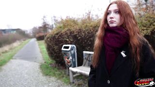 GERMAN SCOUT - Real Redhead Ginger Teen Alice Tempt with petite Bazookas 1st Porn Casting out of jo-bag in Berlin