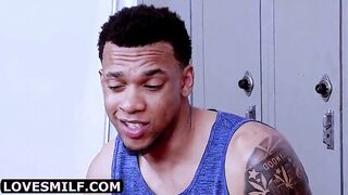 Longing-Crazed Cougar Tutor Obsessed with Large Ebony Dong - Wild After-Hours Creampie Throat Blast from Her Top Athlete