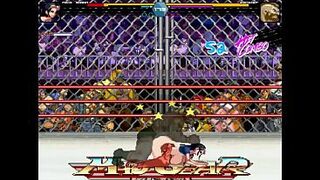 Hawt lady having sex with large chap in public in Mugen ryona comics game clip