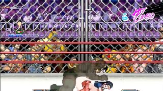 Hawt lady having sex with large chap in public in Mugen ryona comics game clip