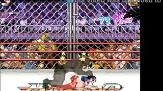 Hawt lady having sex with large chap in public in Mugen ryona comics game clip