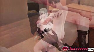 Blond Gal Anna with a Hawt Body in Nylon CG Animation - Experience Giant Breasts Titjob Stimulation, Tugjob for Massive Dick & Sloppy Oral Leading to a Facial Cum