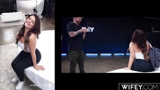 WIFEY Charming Curvy Hotwife Lacy Gets Blindfolded For The Ultimate Group sex Surprise
