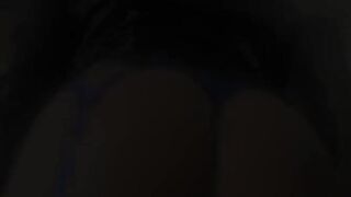 Leather Jacket Twerk Tease in Blue Underware